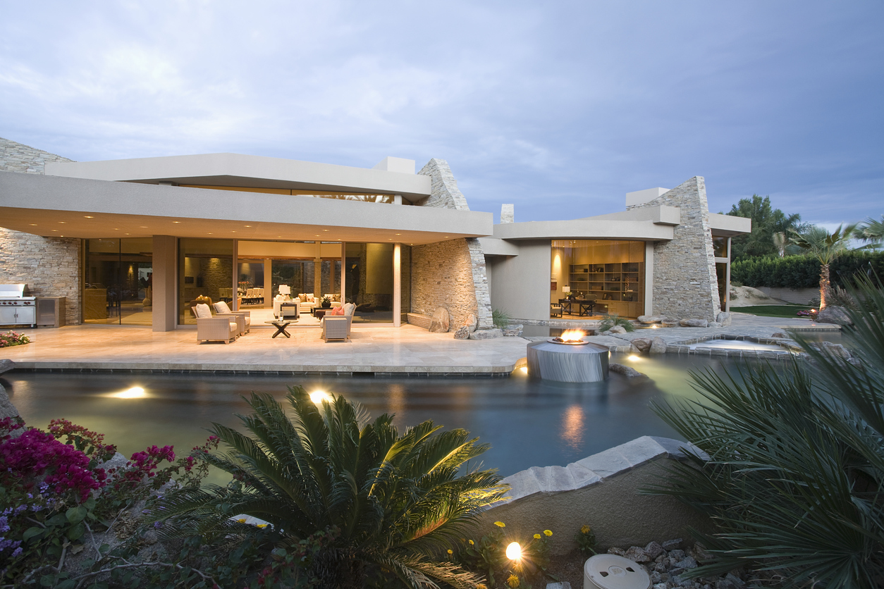 Swimming Pool And Modern House